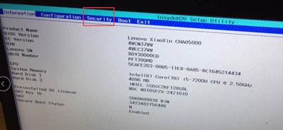 联想小新潮5000条记本电脑Bios设置U盘启动图文教程插图 联想小新潮5000条记本电脑Bios设置U盘启动图文教程插图