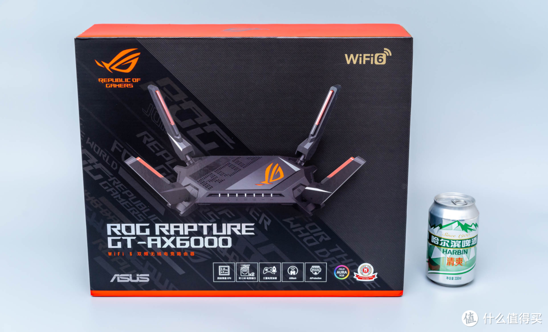 双2.5G网口,NAS、电竞必备神器:华硕ROG GT-AX6000 无线路由器开箱体验!