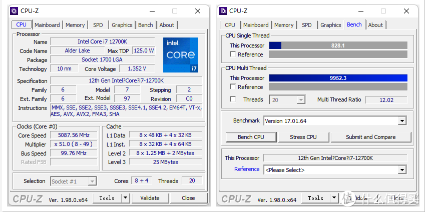 浅谈12代i7-12700K超频:提升明显,温控尚可,但小核表现诡异
