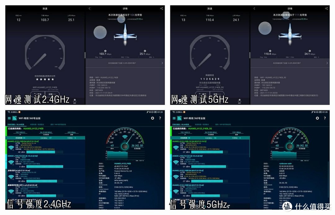 华卫5G CPE Pro 2净速度和信号强度试验