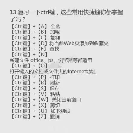 你知道有多少个电脑键盘捷径?