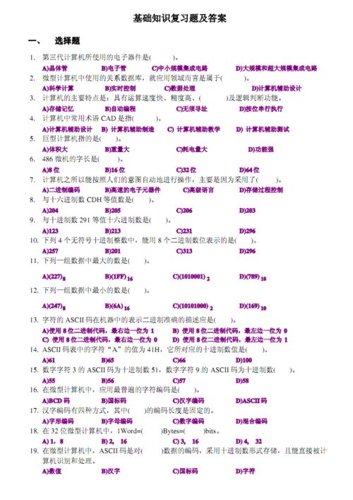关于计算机基础理论的问答.pdf 7页