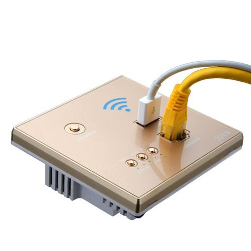 专用86型入墙式墙壁无线路由器wifi开关插座面板 usb酒店面.