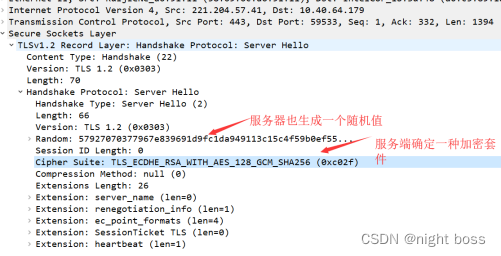 ServerHello报文抓包