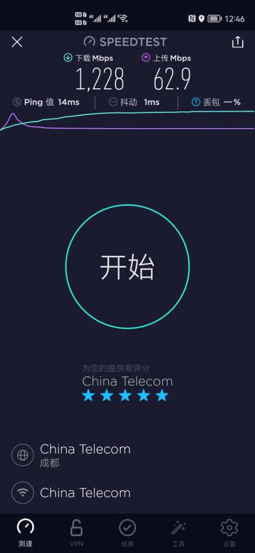 千兆宽带测速多少算正常?