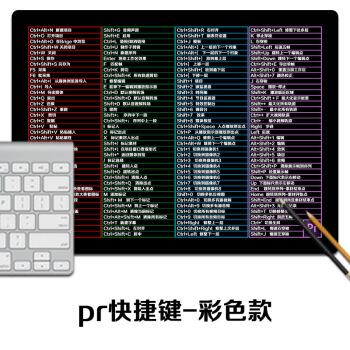 加厚办公ps cad word excel常用快捷键鼠标垫电脑桌垫键盘垫 pr快捷键