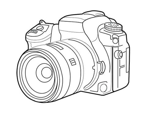 单反照相机简笔画图片 照相机怎么画