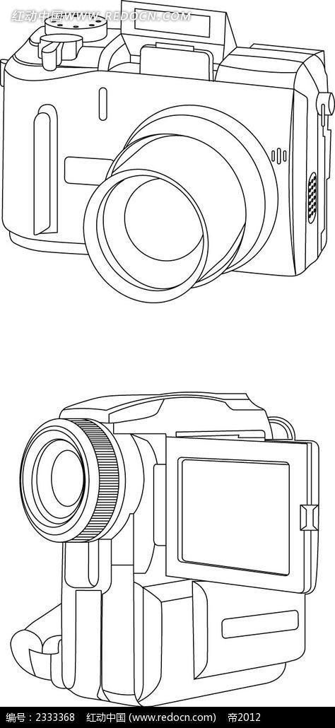 摄像机平面简笔画