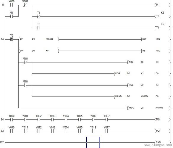 三菱plc跑马灯程序解决方案华强电子网
