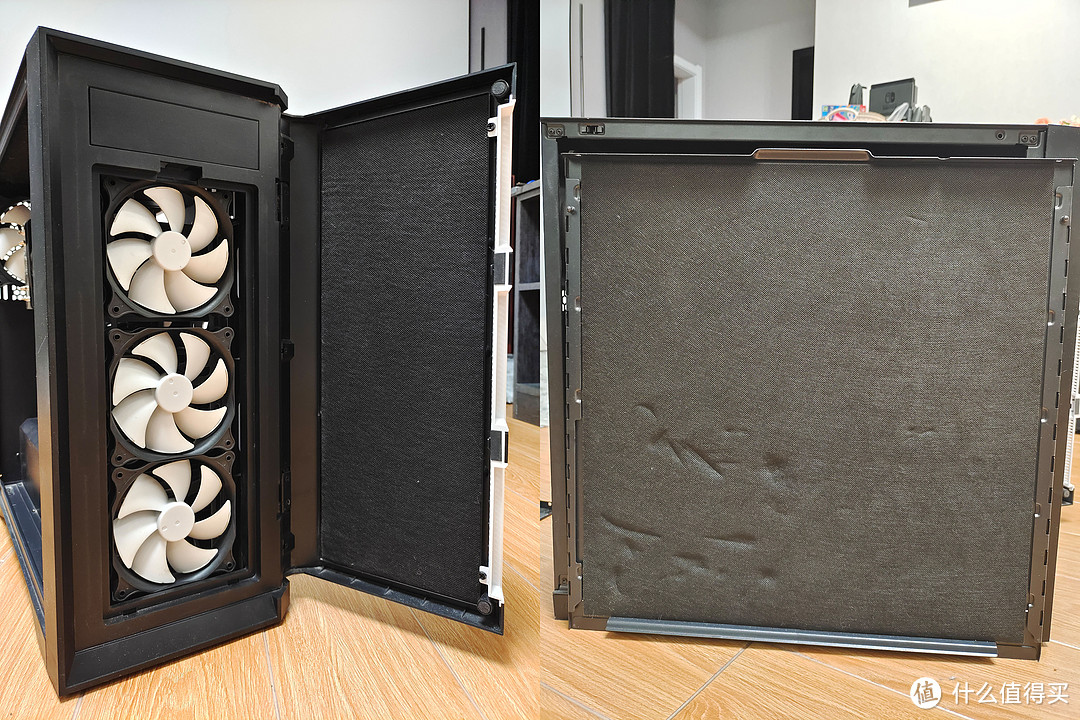 它有一个安静的扇子 以及三边的音响板