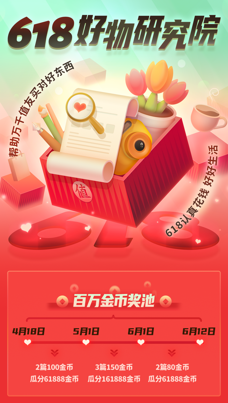 「VOL.15社区周报」618好物研究院已开启!参与创作福利不断,10万现金等你瓜分!