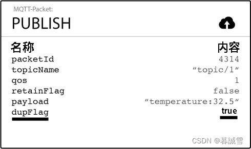 MQTT PUBLISH 报文 dupFlag 设置为 truelj