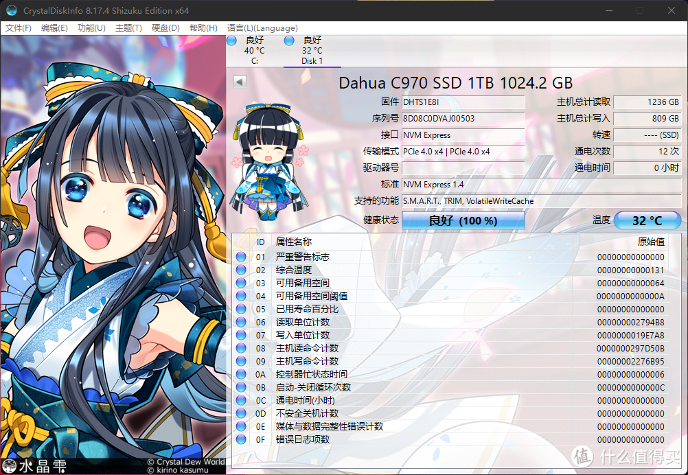 5000MB/s 速度+5年质保,大华C970 1TB PCIe4.0固态硬盘性能实测