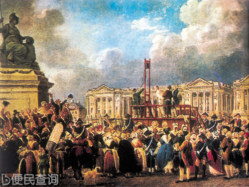 法王路易十六被送上断头台