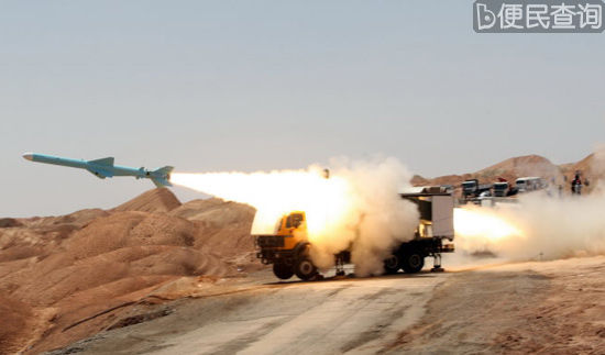 资料图:伊朗海军发射岸舰导弹