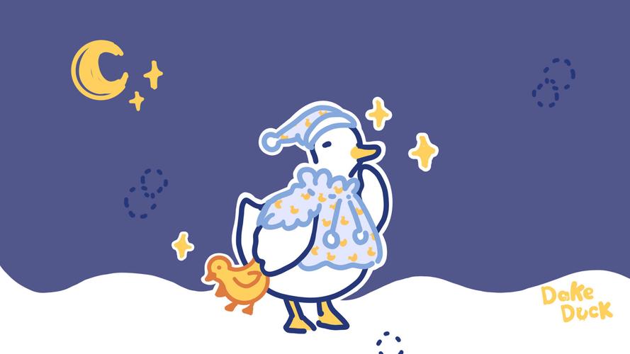 卡通鸭电脑壁纸可爱鸭电脑壁纸