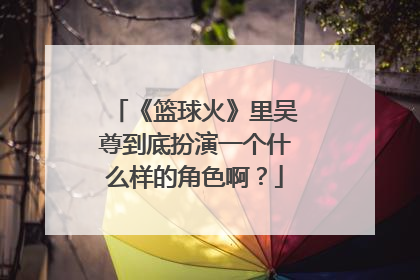 《篮球火》里吴尊到底扮演一个什么样的角色啊？