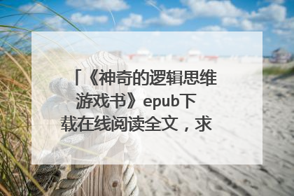 《神奇的逻辑思维游戏书》epub下载在线阅读全文，求百度网盘云资源