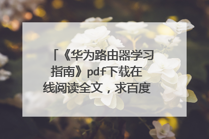 《华为路由器学习指南》pdf下载在线阅读全文，求百度网盘云资源