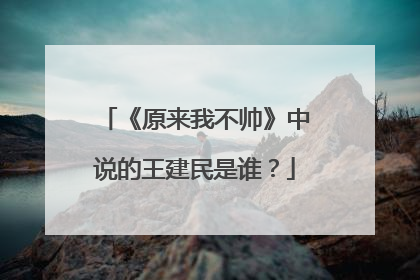 《原来我不帅》中说的王建民是谁？