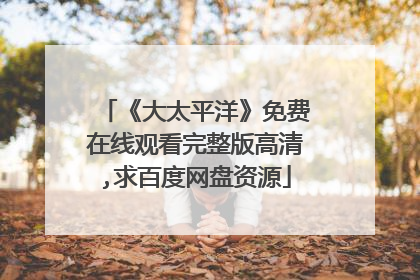 《大太平洋》免费在线观看完整版高清,求百度网盘资源