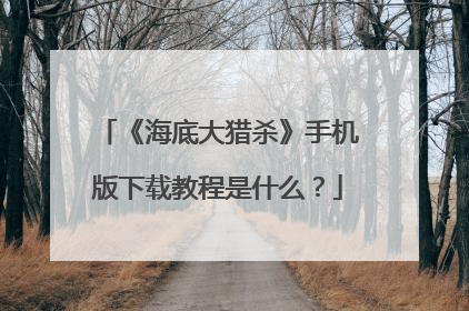 《海底大猎杀》手机版下载教程是什么?