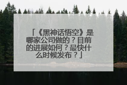 《黑神话悟空》是哪家公司做的？目前的进展如何？最快什么时候发布？