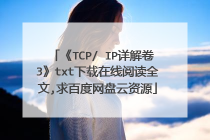 《TCP/ IP详解卷3》txt下载在线阅读全文,求百度网盘云资源