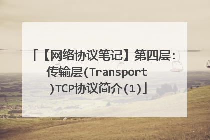 【网络协议笔记】第四层:传输层(Transport)TCP协议简介(1)