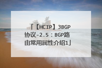 【HCIP】3BGP协议-2.5：BGP路由常用属性介绍1