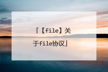 【file】关于file协议