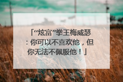 “炫富”拳王梅威瑟：你可以不喜欢他，但你无法不佩服他！