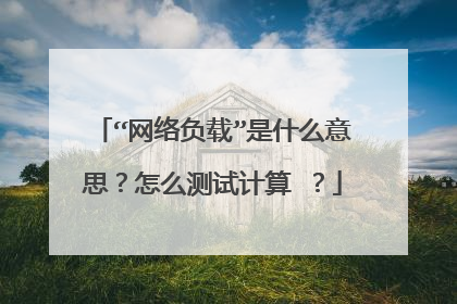 “网络负载”是什么意思？怎么测试计算 ？