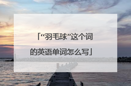 “羽毛球”这个词的英语单词怎么写