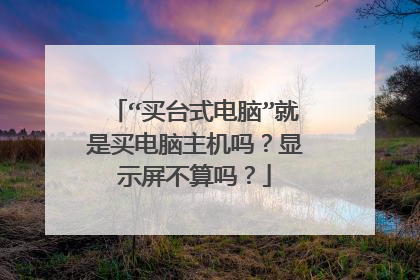 “买台式电脑”就是买电脑主机吗?显示屏不算吗?