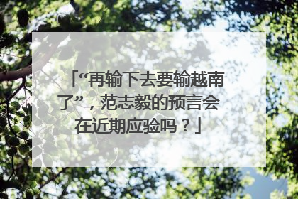 “再输下去要输越南了”，范志毅的预言会在近期应验吗？