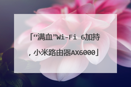 “满血”Wi-Fi 6加持，小米路由器AX6000