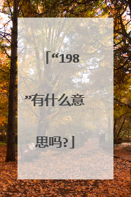“198”有什么意思吗?