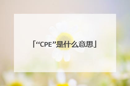 “CPE”是什么意思
