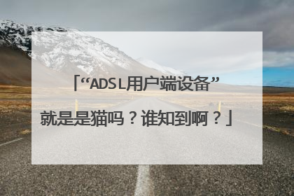 “ADSL用户端设备”就是是猫吗?谁知到啊?