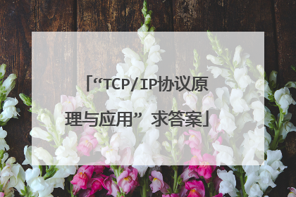 “TCP/IP协议原理与应用” 求答案