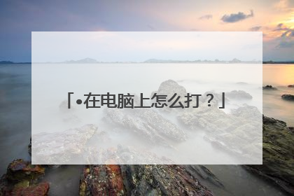 •在电脑上怎么打？