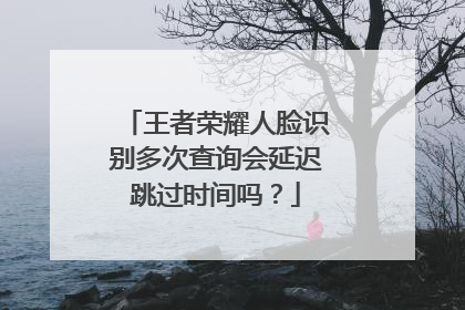 王者荣耀人脸识别多次查询会延迟跳过时间吗？