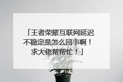 王者荣耀互联网延迟不稳定是怎么回事啊！求大佬帮帮忙！