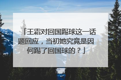 王霜对回国踢球这一话题回应,当初她究竟是因何踢了回国球的?