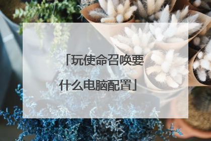 玩使命召唤要什么电脑配置