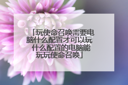 玩使命召唤需要电脑什么配置才可以玩 什么配置的电脑能玩玩使命召唤