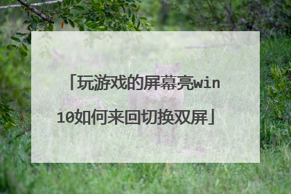 玩游戏的屏幕亮win10如何来回切换双屏