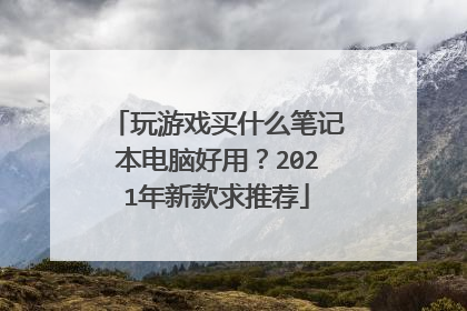 玩游戏买什么笔记本电脑好用?2021年新款求推荐