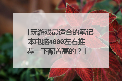 玩游戏最适合的笔记本电脑4000左右推荐一下配置高的?